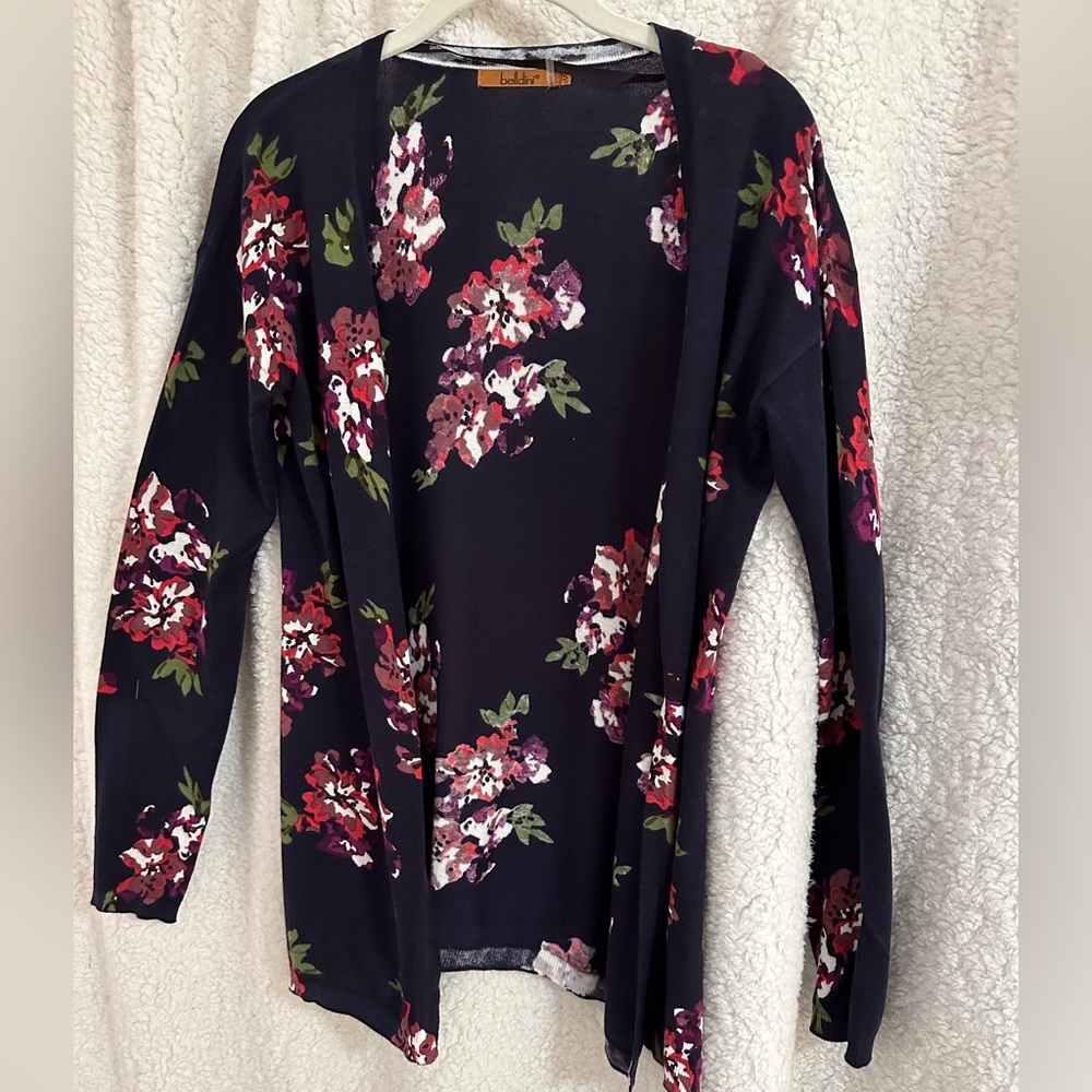 Open front, lightweight cardigan.